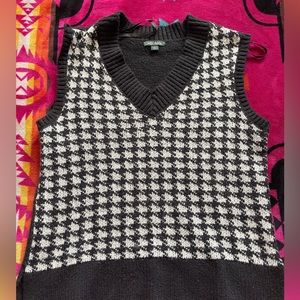 Black and white wild fable sweater vest